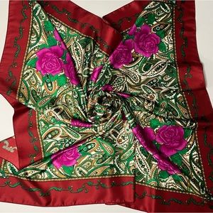 Roses & Paisley Print Scarf